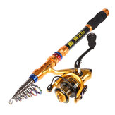 LEO GT4000 1.8-3.6M Carbon Telescopic Fishing Rod Reel Combo Travel Spinning Fishing Pole Sets