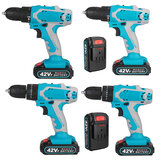 48V Cordless Electric Drill Screwdriver Impact Function Rechargeable Drill Tool W/ 1/2pc Battery
