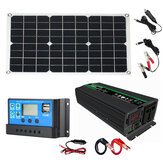 Kit de inversor solar 8000 W Sistema de energia solar com painel solar de 18 W 30A Controlador solar para viagens de acampamento
