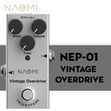 Педаль эффектов для гитары NAOMI Vintage Overdrive/Volume/Tone Knob Эффект педаль Mini Single Type DC 9V True Bypass