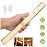LED Closet Light USB Rechargeable Under-Cabinet Lamp Wireless Motion Sensor Night Light with Magnetic Strip for Cabinet Wardrobe