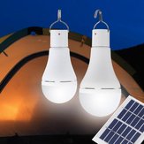 Luz de camping recargable USB de panel solar portátil de 9W con 25 bombillas LED COB para emergencias al aire libre