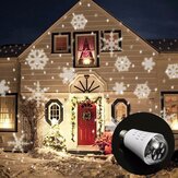 E27 4W LED Moviendo Cuatro Tipos de Copo de Nieve Proyector Láser Bombilla para la Navidad AC85-265V