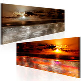 Obraz na płótnie (bez ramy) 40*120/45*135cm – Zachód słońca nad morzem. Nowoczesny design do dekoracji wnętrz.