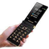 TKEXUN M2 Plus 3G WCDMA Rede Flip Phone 5800 mAh 3.0 polegada Dupla Tela de Toque Blutooth FM Dual Cartão SIM Flip Feature Telefone