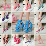 40 ζεύγη Διαφορετικά ψηλοτάκουνα παπούτσια μπότες Αξεσουάρ Doll House
