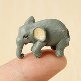 Mini ornamento de elefante Tiny Q 2,8CM para artigos de decoração