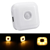 1W USB wiederaufladbare Bewegungssensor-Nachtlicht mit 8 LEDs in warmweißem/weißem Licht für Schrank oder Kleiderschrank
