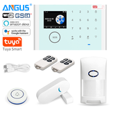 ANGUS CS118 Беспроводная охранная сигнализация для дома Tuya WIFI с управлением через приложение, совместимая с Alexa типа A.