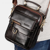 Men Genuine Leather Large Capacity Shoulder Bag Handbag