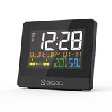 DIGOO DG-8291 Διπλή θύρα φόρτισης USB Ξυπνητήρι Υγρόμετρο 10W Φορτιστής τηλεφώνου Αναβολή NAP Countdown Επιτραπέζιο Διακοσμητικό Ρολόι