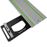 ENJOYWOOD Aluminum Alloy Track Saw Square Guide Rail Square Woodworking 90 Degree Right Angle Guide Plate Square Cutting Everytime for Makita / Festool