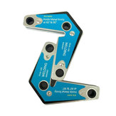 2 peças Suporte magnético para soldagem de uso duplo, localizador de canto de soldagem 60/90 graus