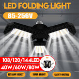 Lampadina LED E27 pieghevole da garage deformabile SMD2835 da 40W 60W 80W, lampada soffitto AC85-265V