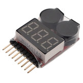 Testador de Tensão Bateria Monitor de Bateria Alarme Sonoro para Bateria LiPo 1S-8S