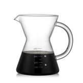 400ml Classic Glass Pour Over Hand Drip Coffee Maker Pot & Steel Filter Net Portable Coffee Pot