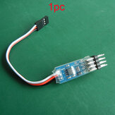 Cable adaptador de PPM a PWM para cables de 3.3V-6V y decodificador de señal de 4CH para conexiones de servo y ESC de modelos RC