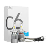 C6 COB LED-koplampenlamp Mistlamp H1 H3 H4 H7 H8/H9/H11 9005/9006 72W 7600LM 6000K Wit 2 stuks voor auto motor