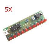5 stuks NE555 + CD4017 LED Flash DIY Kit 3-5V Light LED Module