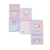 6 pièces/paquet Notes autocollantes colorées Notes autocollantes en carton Jeu d'amour Cadeau Papeterie Autocollants de bureau Fournitures scolaires