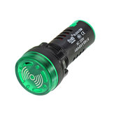 Machifit AC 220V Lámpa jelzőlámpa 22mm Jelzőfény Jelzőlámpa villanás Buzzer Zöld