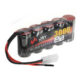 Pack de batteries rechargeables J&Y 6V 3000mAh NiMH avec connecteur FUTABA pour émetteur RC servo