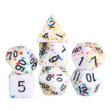 Набор Polyhedral кубиков из акрила, 7 штук, разноцветные, настольная игра, многосторонние кости, гаджет