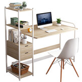 Számítógép laptop íróasztal irodatárolóval fiókokkal és polccal könyvespolc asztali munkaállomás kartonpapír otthoni irodabútorok