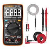 ANENG AN113D Intelligent Auto Measure True- RMS Digital Multimeter 6000 Counts Resistance Diode Continuity Tester Temperature AC/DC Voltage Current Meter Upgraded from AN8002 - Orange