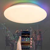 [EU Direct] MARPOU Smart Music Led Plafonnier Avec Alexa/Google RVB Luminaires Décoratifs Plafonniers Support Voix/App/Télécommande Pour Salle À Manger Salon