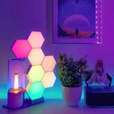 RGB LED Κβαντική λάμπα Hexagon Light Αφής αισθητήρα RGBW LED Φωςού Χρωματιστό νυκτερινό φως USB με το τηλεχειριστήριο
