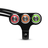 Przełącznik momentaryczny na 22 mm z samoblokowaniem/wyłączaniem z diodą LED,wodoszczelny,do montażu na kierownicy motocykla do świateł przeciwmgielnych.