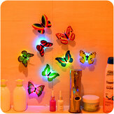 Miico Schöne Schmetterling LED Nachtlichtlampe mit Saugnapf Weihnachts- und Hochzeitsdekoration