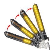Clignotant LED jaune/rouge à flux lumineux pour moto avec lumières séquentielles universelles