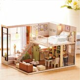 Cuteroom Doll House Miniature DIY Dollhouse With Furnitures Wooden House Waiting Time Toys For Child