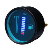 12V LED Fuel Level Meter Gauge Aluminium Alloy For Motorcycle Car Automobile