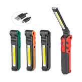 COB Front+Side LED 270° Rotation USB Charging Work Light Magnet Tail Folding Flashlight