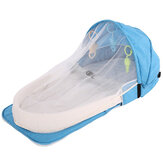 2 IN 1 Foldable Portable Baby Bed & Backpack Baby Crib Nursery Travel Cot Mosquito