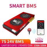 DALY BMS 7S 24V 150A 200A 250A 3.7V 18650 BMS inteligente Bluetooth 485 a dispositivo USB CAN NTC UART Software Placa de protección de batería Li-on BMS