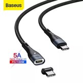 Baseus 100W Zinc Magnetic USB-C to USB-C Data Cable PD QC Fast Charging Data Transmission Cord Line 1.5m Long For Huawei P30 P40 Pro Mi10 OnePlus 8Pro For iPad Pro 2020 Air 2020 MacBook Air 2020