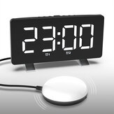LED зеркало цифровые будильник USB автоматическая регулировка яркости режим отложить питание с памятью сильная вибрация
