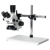 Trinokulares Stereomikroskop mit stufenlosem Zoom von 3.5X bis 100X, Simul-Fokussierungsfunktion, 24MP 4K 1080P HDMI Videokamera, CTV-Adapter und Barlow-Linse