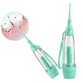 Irrigador oral verde portátil para el cuidado dental, limpiador dental, cepillos de dientes para bebés, hilo dental de agua