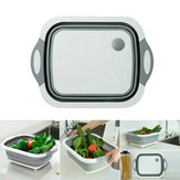 4 في 1 لوحة متعددة الوظائف قابلة للطي لأدوات المطبخ صينية تخزين لتصريف الفواكه والخضروات