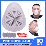 Masque à gaz respiratoire Lunettes de protection contre les projections d'air réutilisables Masque anti-poussière Masque facial