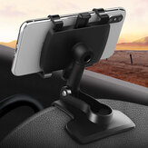 Sunisun Universal 360° Rotatable Car Dashboard Sun Visor Rear View Mirror Mobile Phone Holder Stand for 3-7 inch Devices