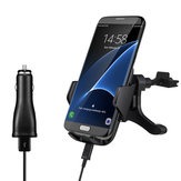 Bakeey Qi Wireless Fast Car Ladegerät Lüftungsgitter Halterung mit QC 2.0 Für iPhone X 8Plus Samsung S8