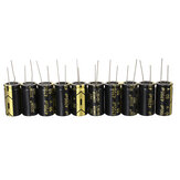 Condensatori elettrolitici in alluminio ad alta frequenza 10PCS 50V 4700μF Volume18x35 per adattatore di alimentazione a commutazione TV a colori Condizionatore d'aria audio e altri circuiti elettronici
