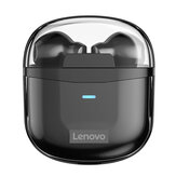 Cuffie Lenovo XT96 TWS Bluetooth 5.1 a bassa latenza per sport e giochi, auricolari HiFi stereo 3D con riduzione del rumore, scocca trasparente con microfono