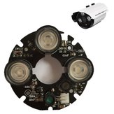 CCTV弾丸カメラ用3個のアレイIR LEDスポットライト850nm赤外線ボード、直径53mm